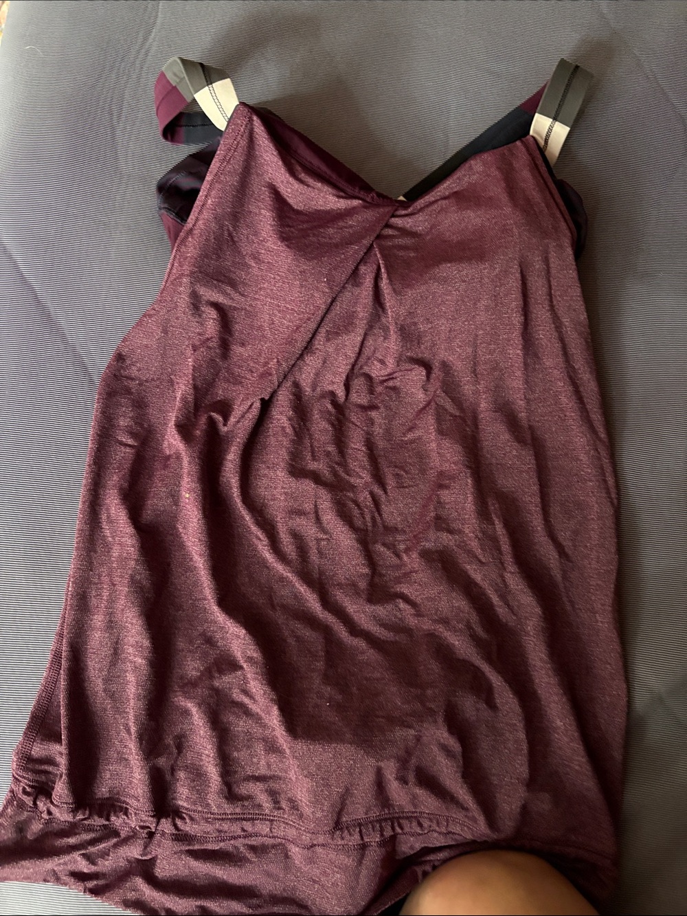 Lululemon Women’s Burgundy Tank Top with Contrast Straps